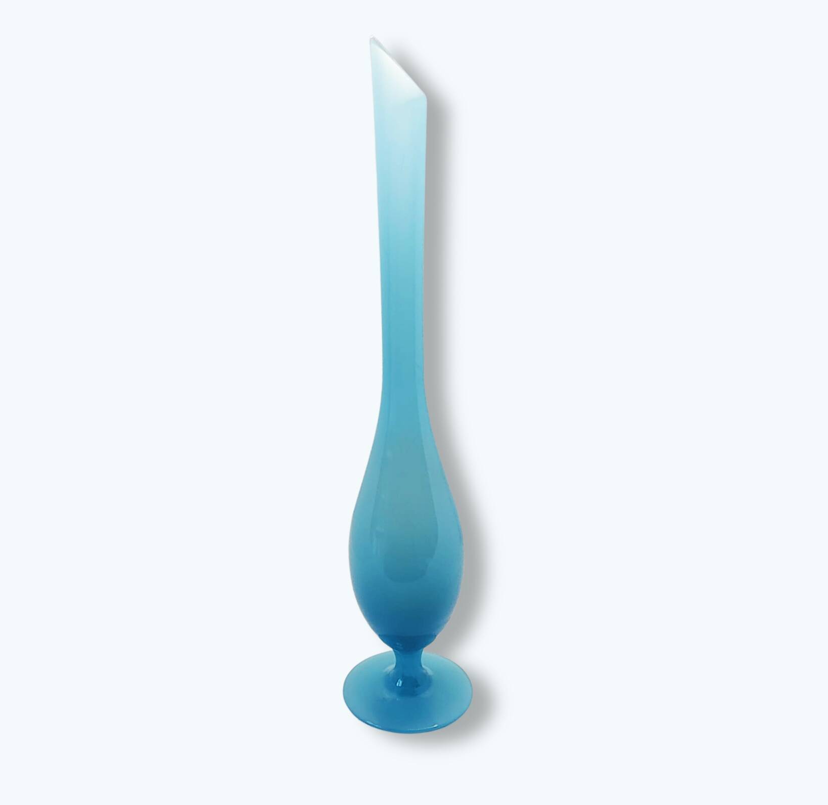 Blue opaline vase – Vintage elegance