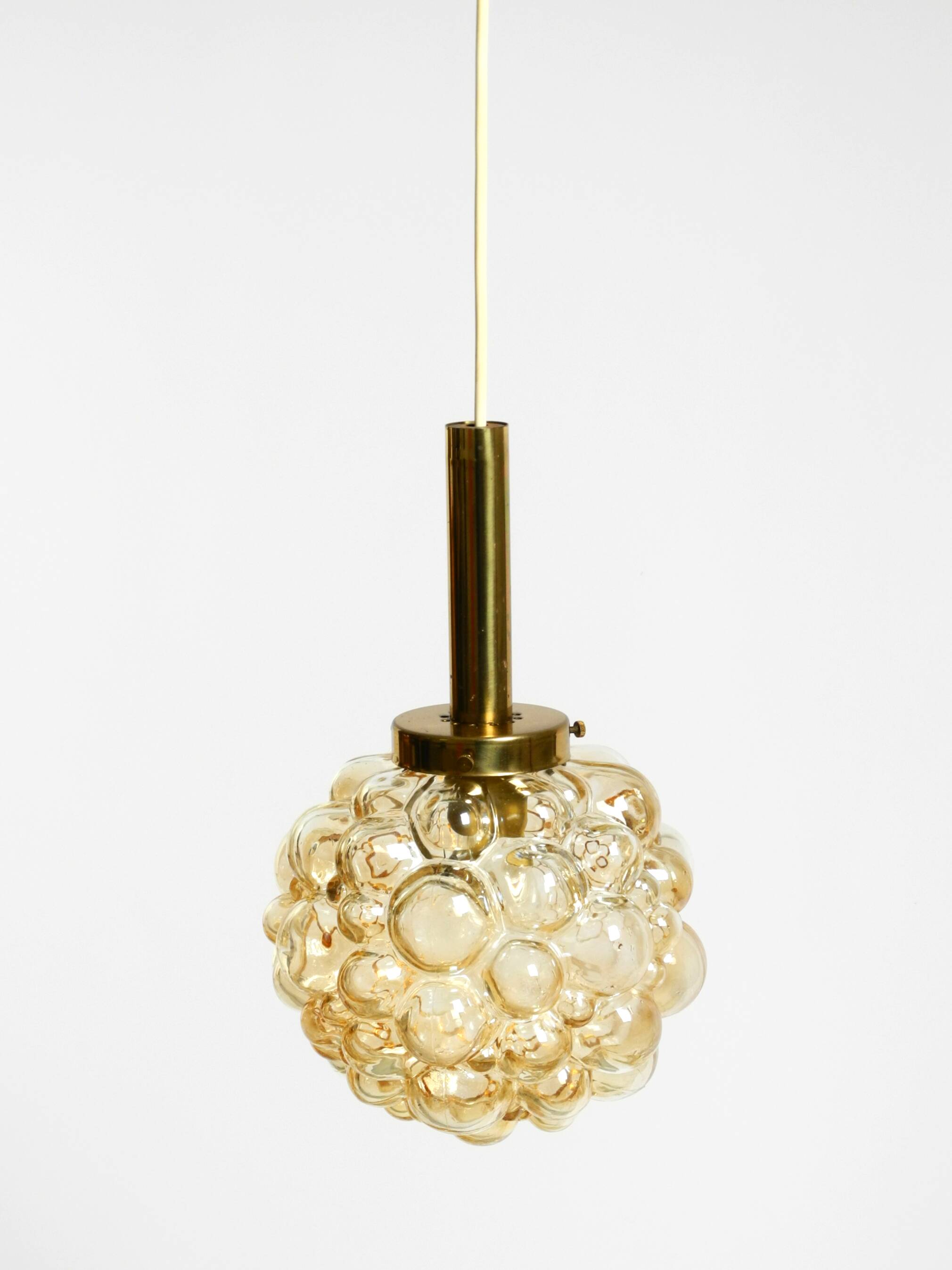 Original glass bubble pendant lamp from the 1960s | Manufactured by Limburg