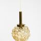 Original glass bubble pendant lamp from the 1960s | Manufactured by Limburg