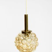 Original glass bubble pendant lamp from the 1960s | Manufactured by Limburg