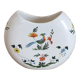 Vase demi-lune Gien décor oiseaux de paradis