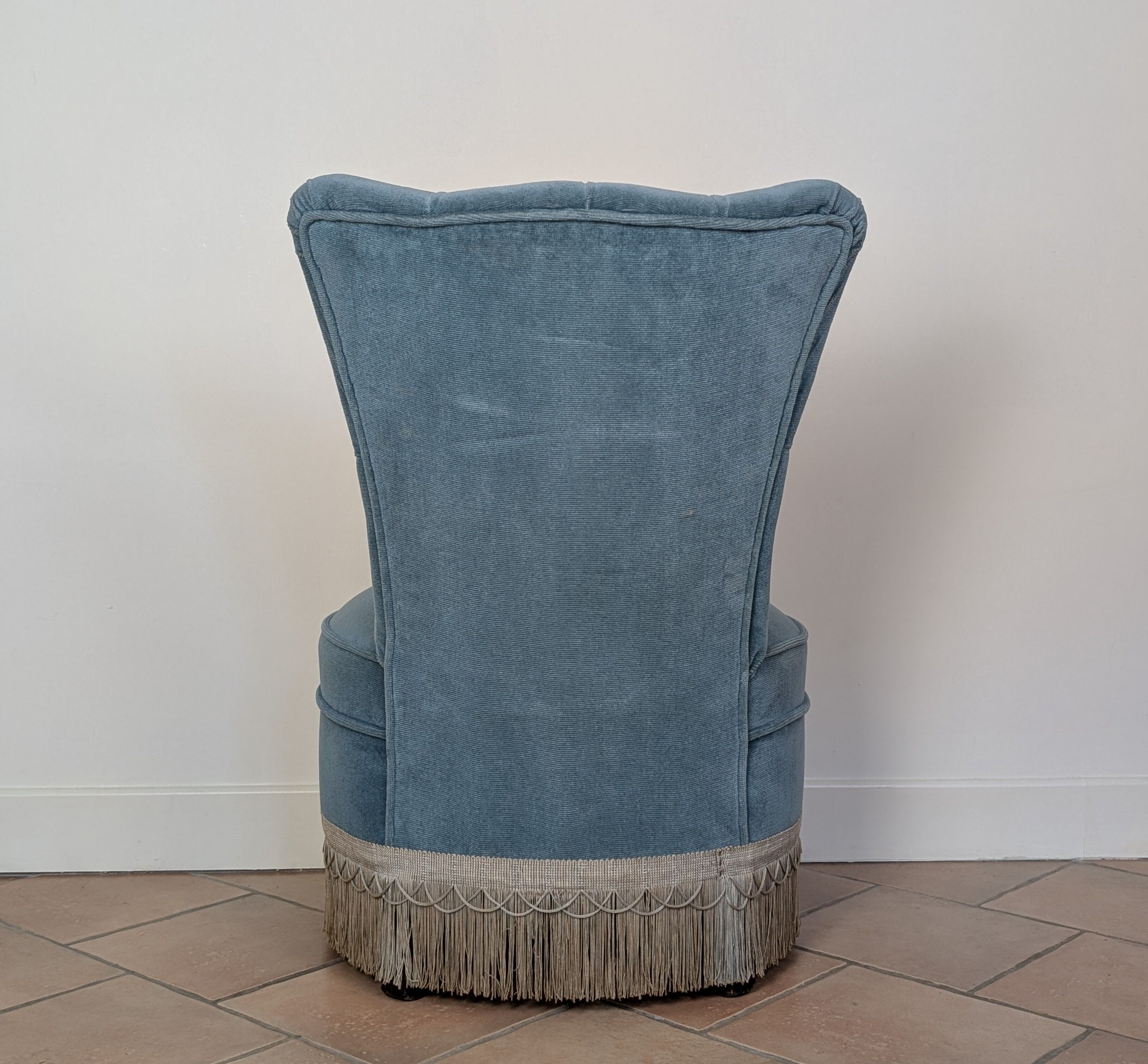 Fauteuil crapaud en velours