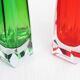 Set of 3 VEB glass vases