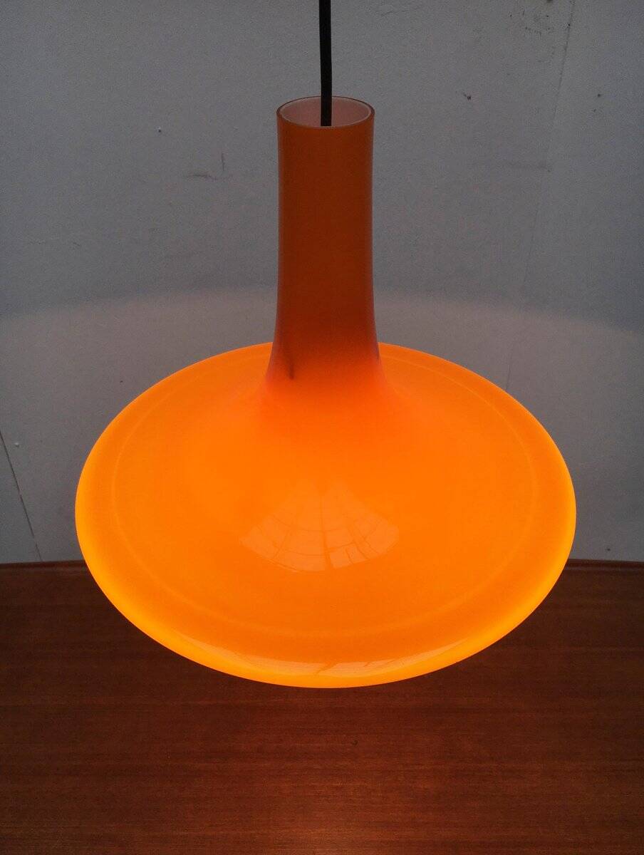 Mid-century glass tulip pendant by Peill & Putzler, 1960s