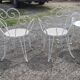 4 garden armchairs 1900 in wrought iron
