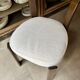 Beech chair with ecru boucle cotton "Rey" by Bruno Rey