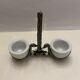 Faience and pewter salt shaker