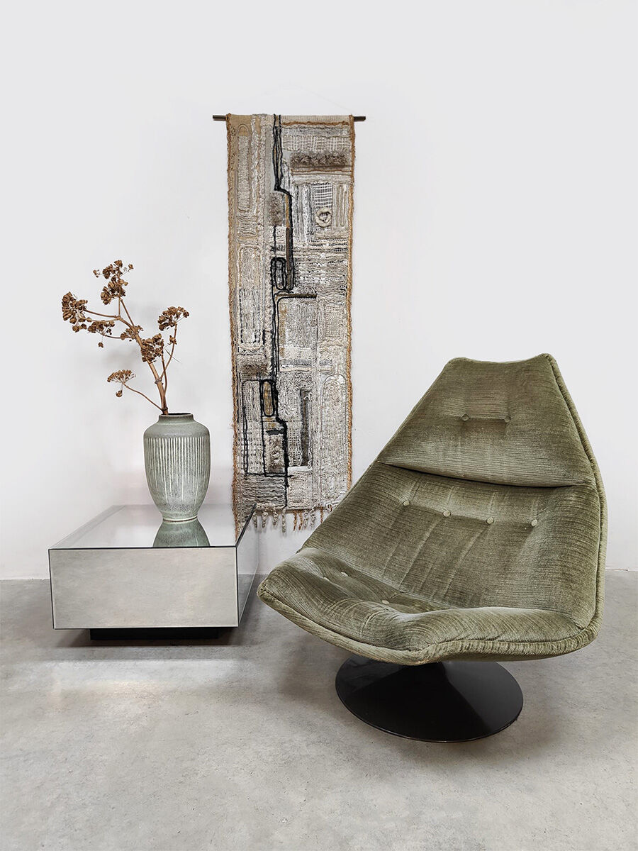 Fauteuil pivotant de design vintage néerlandais Artifort Geoffrey Harcourt F588