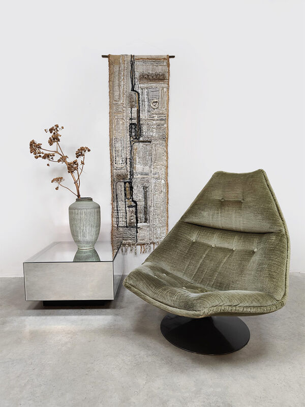 Fauteuil pivotant de design vintage néerlandais Artifort Geoffrey Harcourt F588