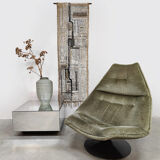 Fauteuil pivotant de design vintage néerlandais Artifort Geoffrey Harcourt F588