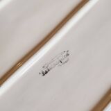 Old cake dish in cherry slip