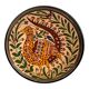 Glazed ceramic decorative plate