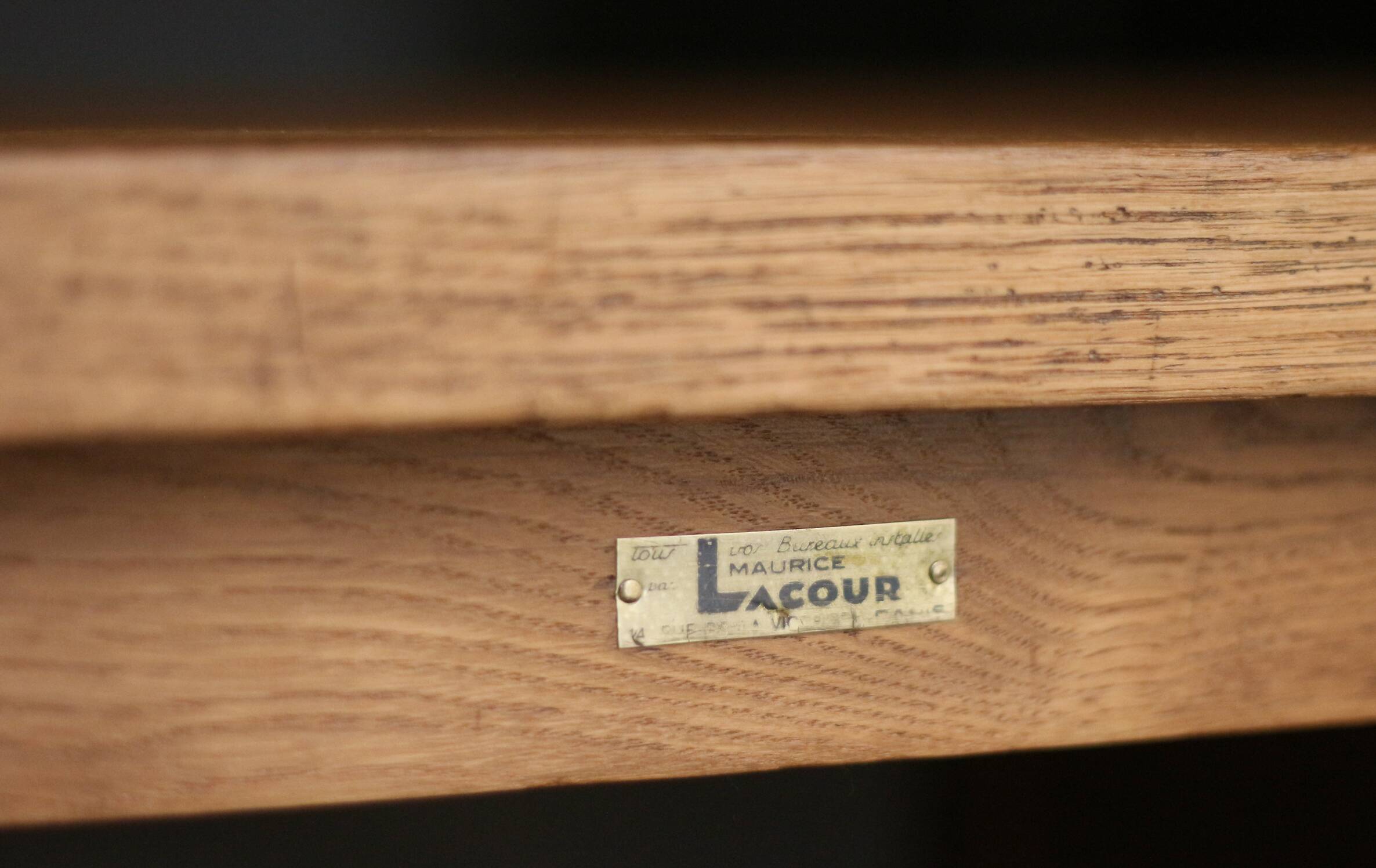 LACOUR oak desk. 1930s/1940s.