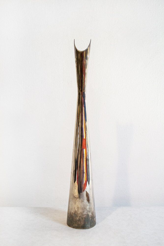 Silver-plated metal vase Cardinal by Lino Sabattini for Christofle, 1956