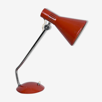 Lampe de table orange saumon des années 60, Stilnovo Milano