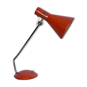 Lampe de table orange saumon des années 60, Stilnovo Milano
