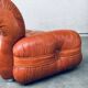 Mid-Century Modern Italian Leather 3 Seat Sofa, 1970s