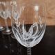 Ensemble de 4 verres à vin rouge vintage en cristal gravé