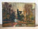 Huile sur toile  "Rivière dans les bois"