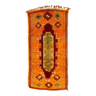 Tapis Marocain Taznakht orange - 132 x 295 cm