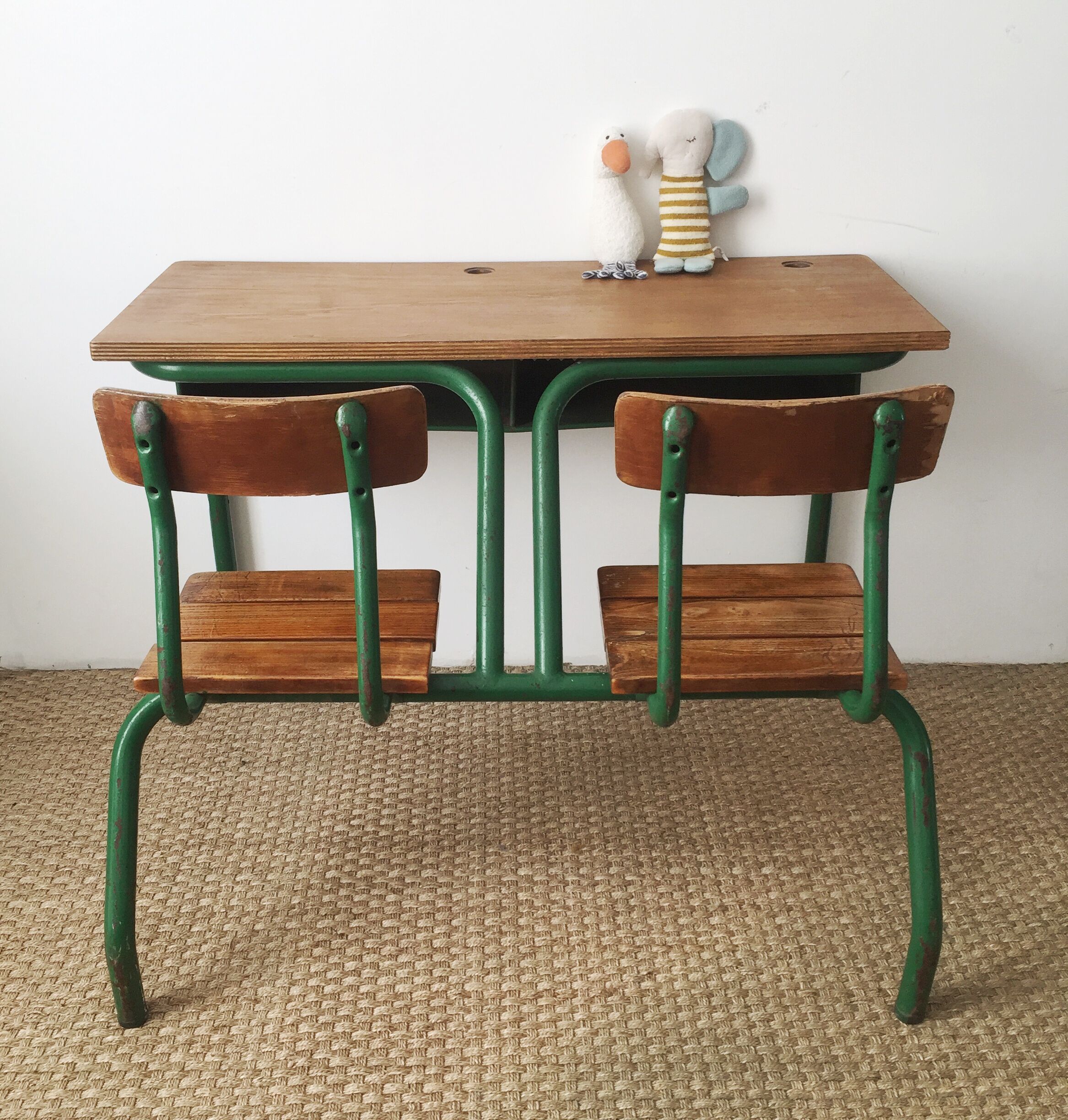 Vintage schoolboy double desk