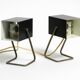 Pair of beautiful Mid Century Modern metal lamps from Kaiser Leuchten