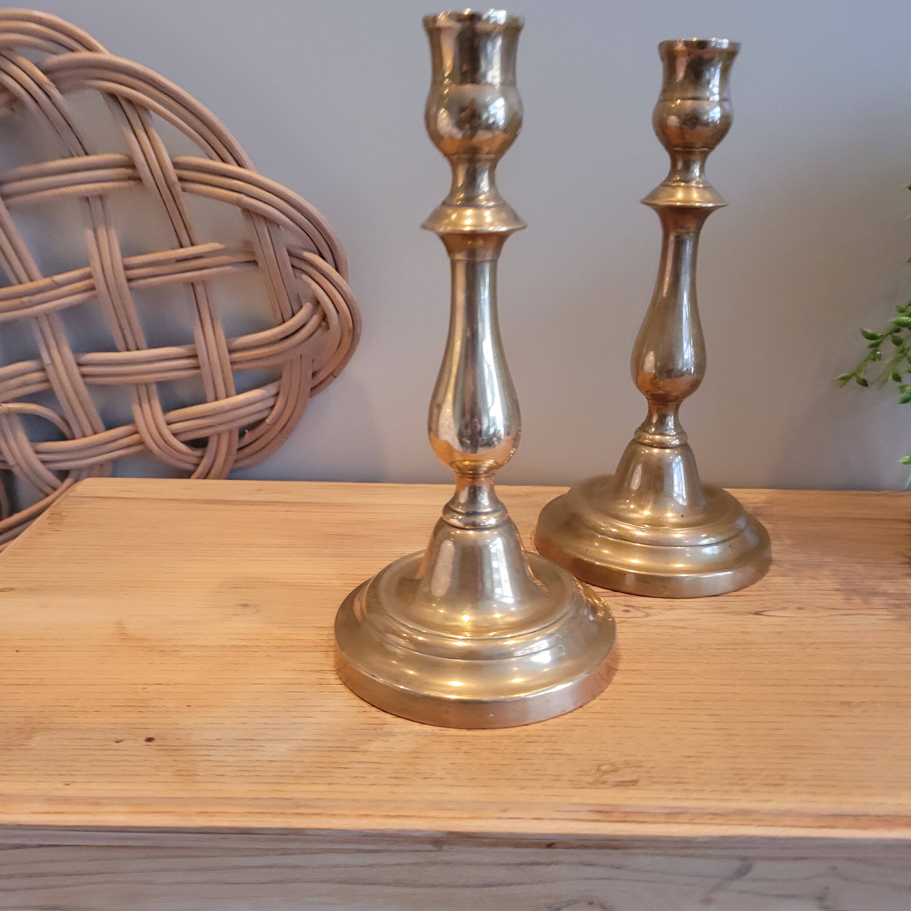 La Redoute x Selency pair of brass candle holders 31
