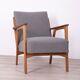 Vintage 60's armchair in teak wood and fabric danish design