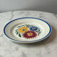 Flat plate with hand-painted floral decoration