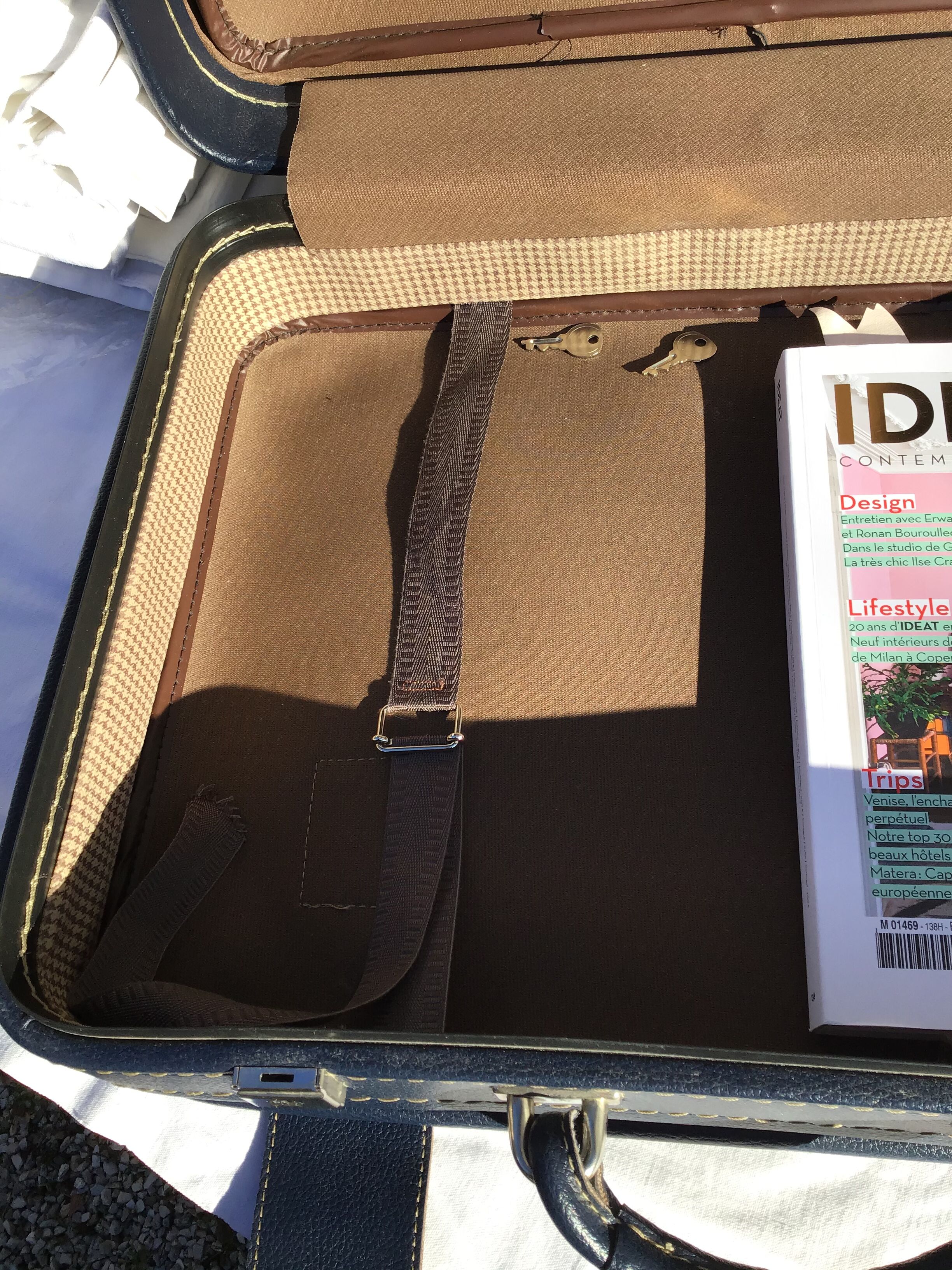Soft navy case like leather