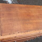 Art Deco chest of drawers in gilded oak.