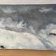 The snow - landscape, oil on canvas