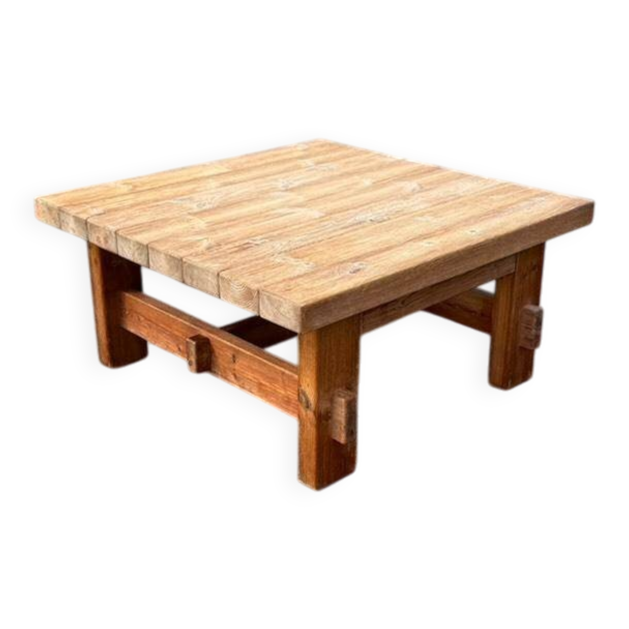 Chunky pine coffee table