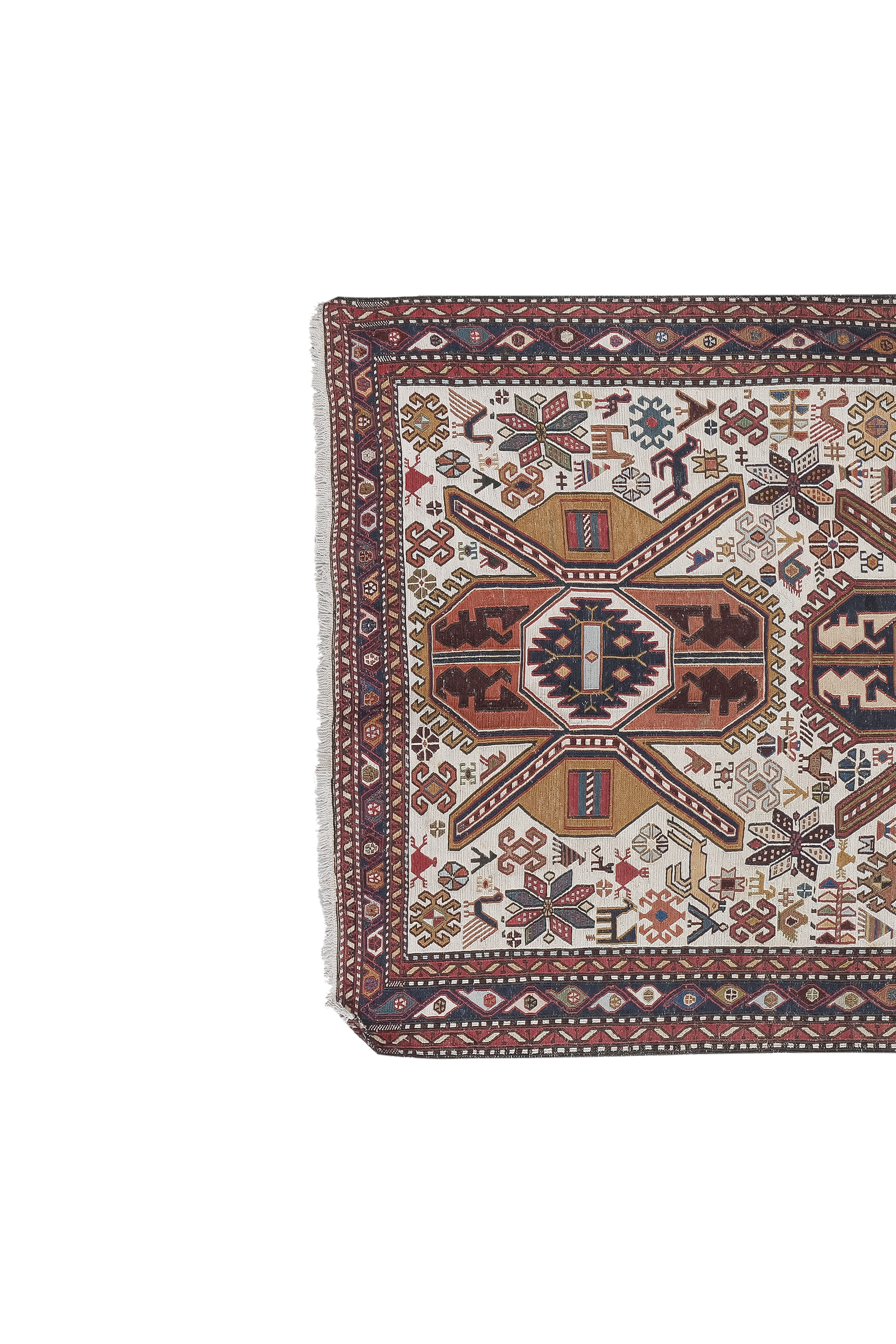 Vintage Turkish rug from Oushak, hand-woven 107x192 cm