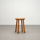 Massive Pine Tabouret circa 1970