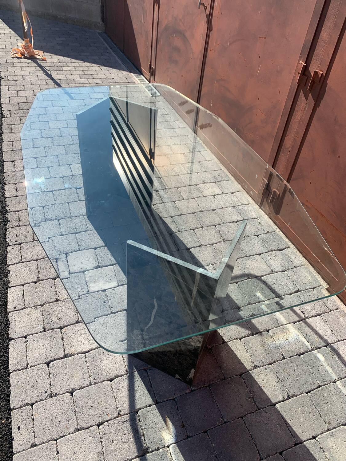 Roche Bobois marble and glass designer dining table circa 1970