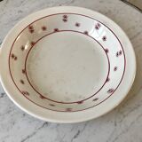 Plat creux Digoin Sarreguemines modèle "Andrée" petits soleils années 30