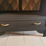 Restyled art deco bookcase shelf cabinet