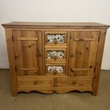 Commode en pin massif vintage