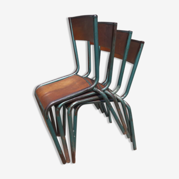 Lot de 4 chaises d'école