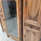 Art Deco buffet in solid walnut, 20th century.