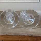 Set of two Arques crystal candle holders
