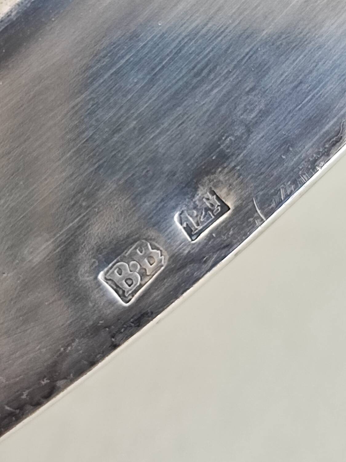 Silver plate and glass crudité serving dish