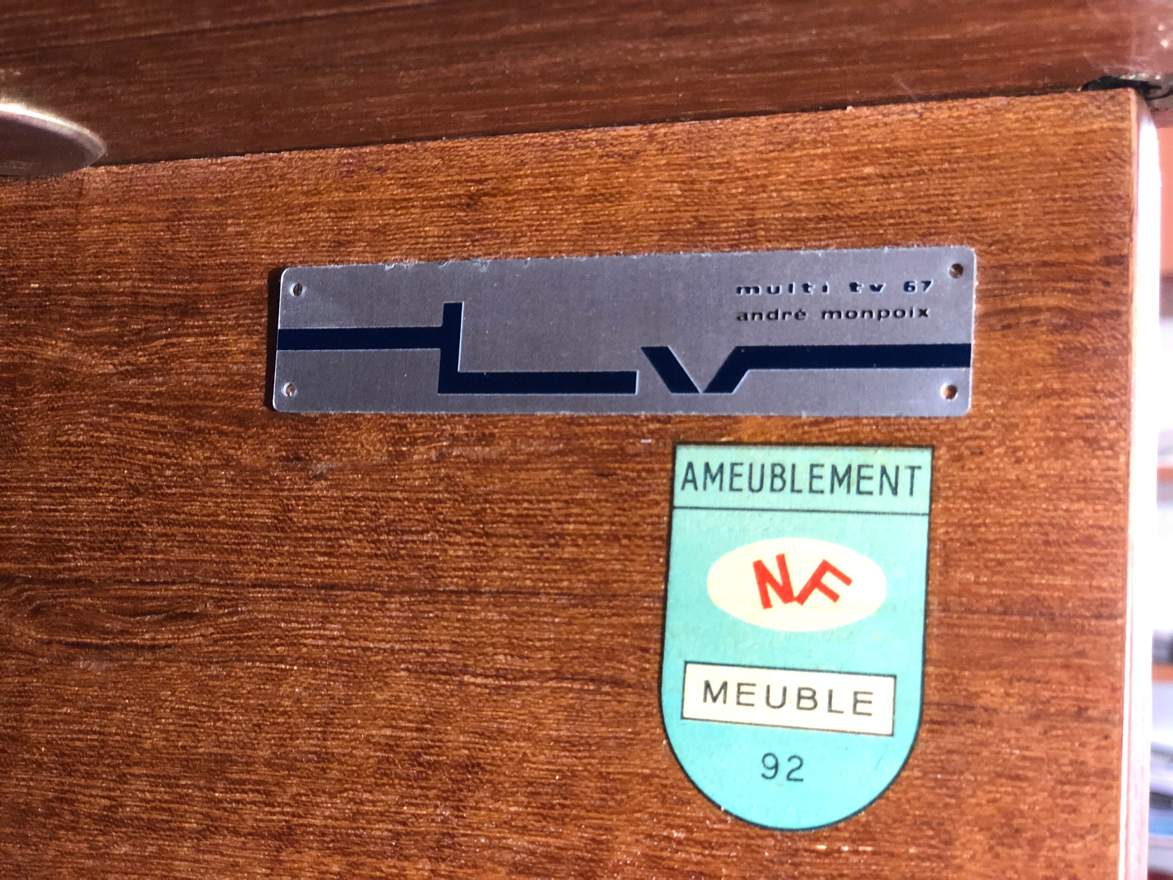 Teak enfilade by André Monpoix 1960