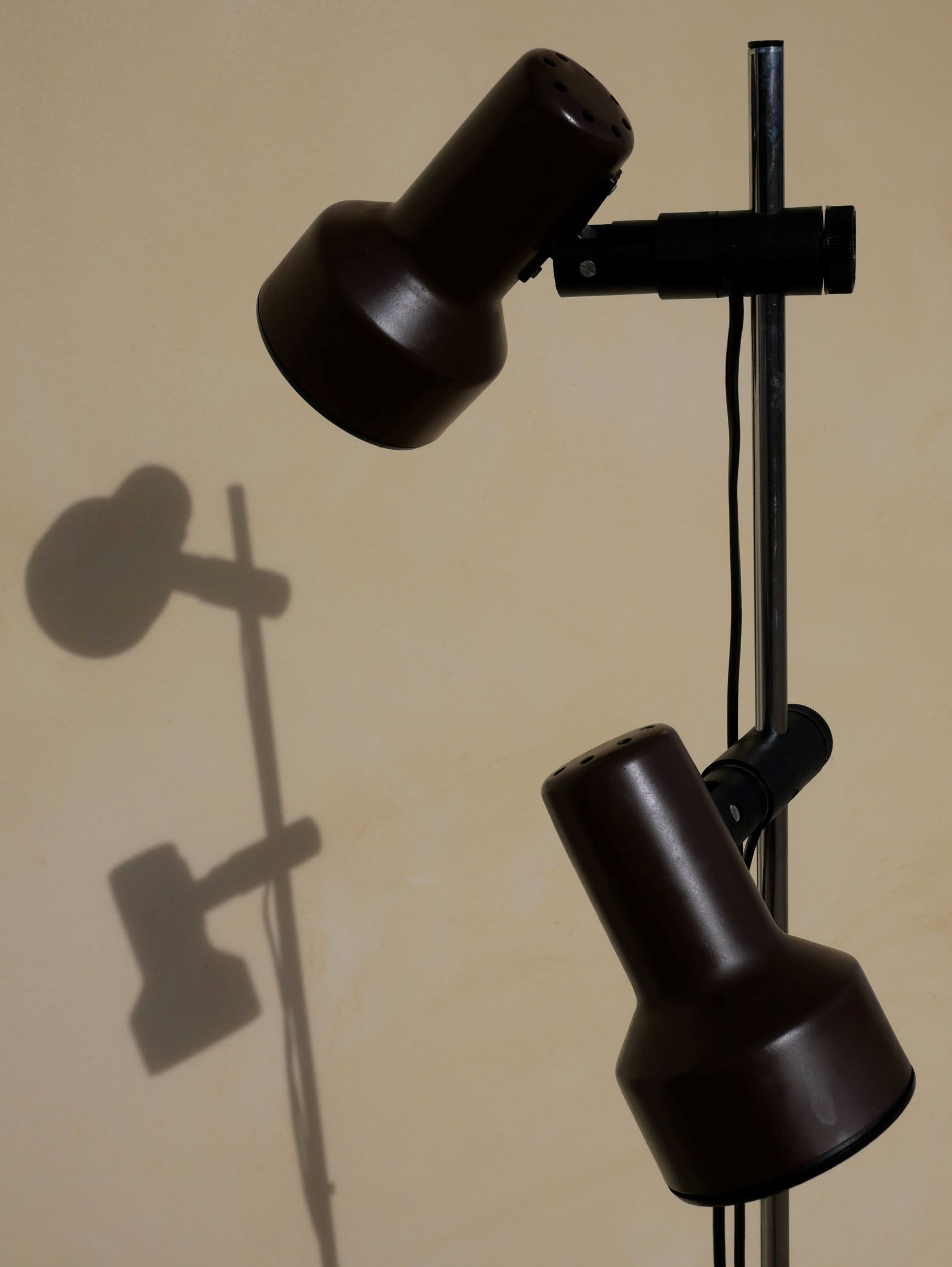 Floor lamp in metal chrome with spots, early 1970s