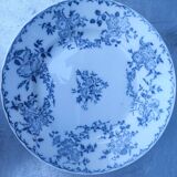 Old Sarreguemines earthenware compote dish, Bertha pattern