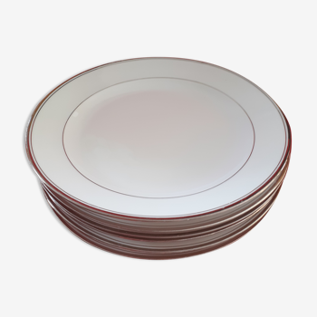 6 Assiettes plates en porcelaine de Chatres sur cher