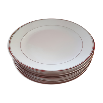 6 Assiettes plates en porcelaine de Chatres sur cher