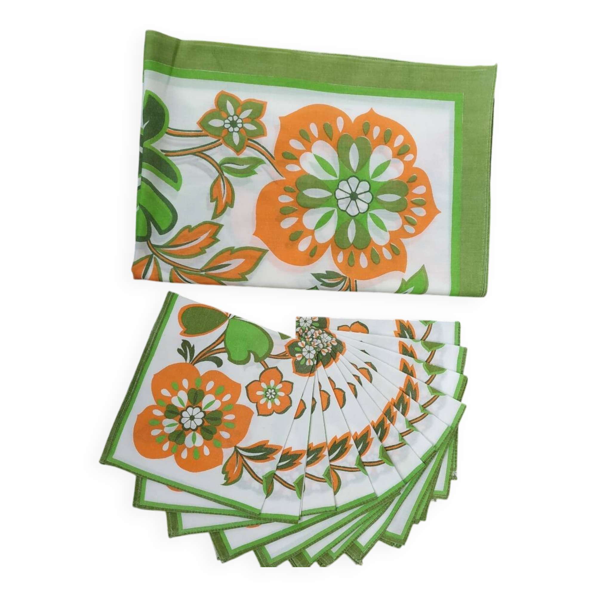 Nappe et serviettes vintage