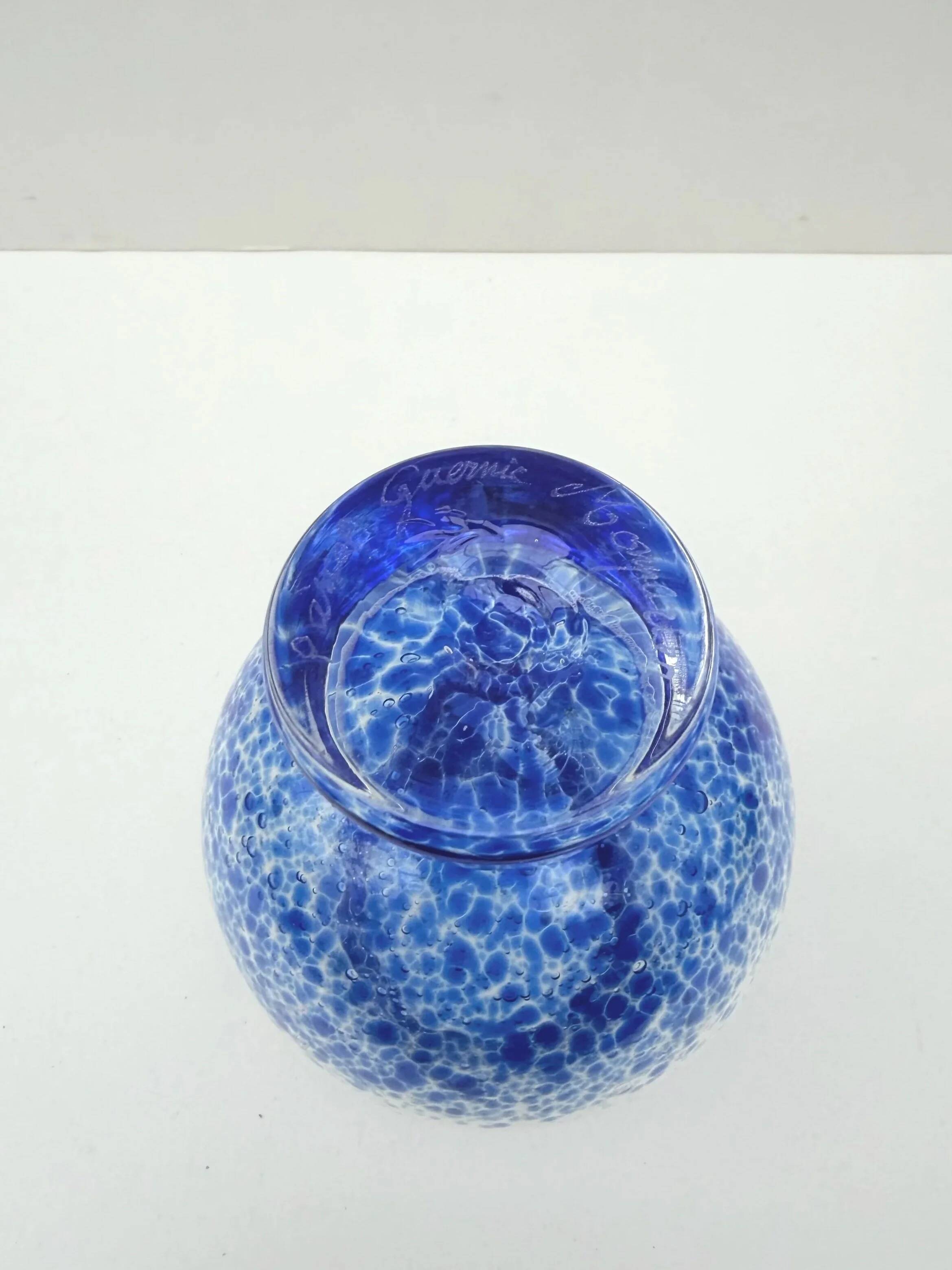 Pascal Guermic blown glass vase, France